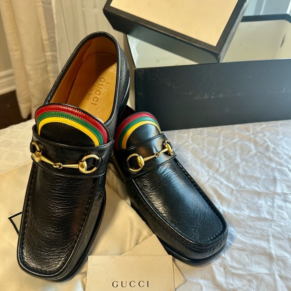 Gucci Vegas Rainbow Horsebit “Bee” Embellished Loafer main image 6